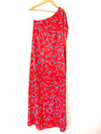 Aura Red Floral One Shoulder Maxi Dress- Size S