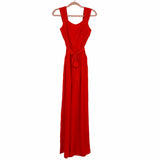 Sugar + Lips Red Belted Jumpsuit NWT- Size XS