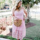 ASTR The Label Green Lace Overlay Midi Dress- Size XXL
