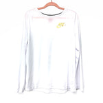 Pre-owned Nike White Gold Logo Long Sleeve Top- Size L