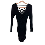 Foreign Exchange Black Bodycon Strappy Back Side Cutout Dress- Size S