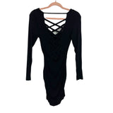 Foreign Exchange Black Bodycon Strappy Back Side Cutout Dress- Size S