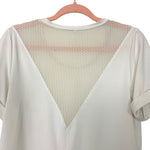 Marika White Mesh Back Top- Size ~M (see notes)