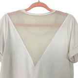 Marika White Mesh Back Top- Size ~M (see notes)