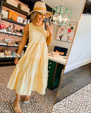 A New Day Yellow Textured Tank Dress- Size XS