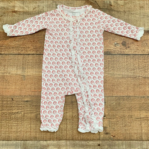 Lila and Hayes Santa Print Outfit- Size 3-6M