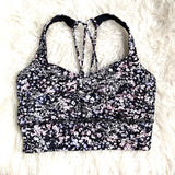 Lululemon Black Floral Sports Bra- Size 4 (we have matching skort)