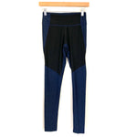 Outdoor Voices Black/Blue Color Block Leggings- Size XS (Inseam 27") (we have matching sports bra)