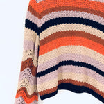 Storia Striped Orange and Black Knit Sweater- Size S