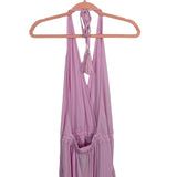Bibi Drawstring Waist Halter Tie Side Slit Dress NWT- Size S