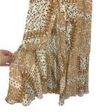 Very J Cream/Printed Sheer Maxi Dress- Size S