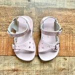 Sun-San Shiny Pink Sweetheart Sandals- Size 5