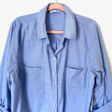 Dex Chambray Button Up Knotted Front Top NWT- Size 1X