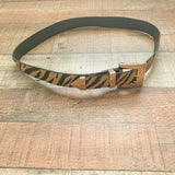 No Brand Animal Print Faux Fur Belt- Small/Medium