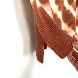 Forever 21 Brown Tie-Dye Ribbed Sweater-Knit Semi Cropped Tank Top- Size S