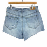 Show Me Your Mumu Light Wash Distressed Denim Shorts NWT- Size 27