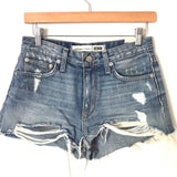 Lovers + Friends Distressed Light Wash Denim Cutoff Shorts- Size 26