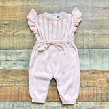 Feltman Bros Pink Knit Ruffle Jumpsuit- Size 6M