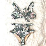 Minkpink Olive Palm Print with Side Cutouts- Size S