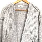 My Girls By Material Girls Light Grey Chenille Cardigan- Size S/M