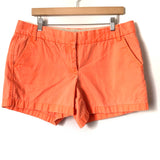 J. Crew Neon Orange Chino Shorts- Size 12