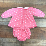 Cecil & Lou Pink Heart Print Dress with Bloomers- Size 18M (sold as set)