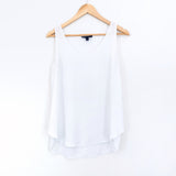 Banana Republic White Tank with Faux Open Back- Size S