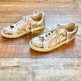 Soda Snakeskin Star Embossed Sneakers- Size 10