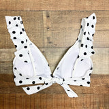 Beach Joy White/Black Polka Dot Padded Bikini Top- Size S (sold out online, sold as set)