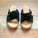 Kork-Ease The Original Black Leather Upper Criss Cross Strap Slip On Sandals NWOT- Size 7