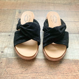 Kork-Ease The Original Black Leather Upper Criss Cross Strap Slip On Sandals NWOT- Size 7