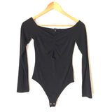 Express Black Off the Shoulder Bodysuit with Front Cut Out- Size XS