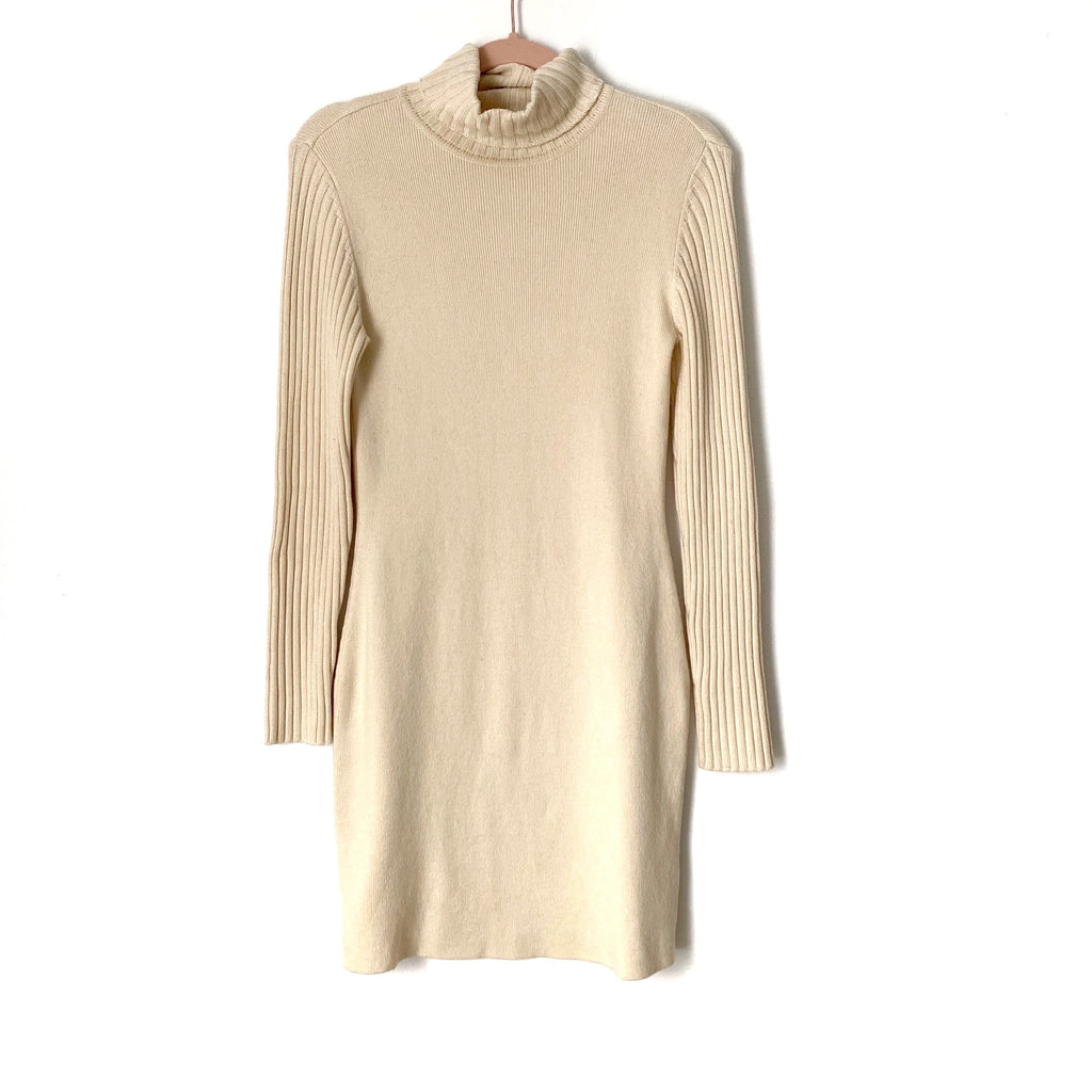 Moda International Cream Silk and Cashmere Blend Turtleneck Sweater Dr –  The Saved Collection