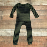 Cozys Olive Striped Pajama Set- Size 18-24M