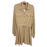 Vici x Nordstrom Tan Drawstring Waist Dress NWT- Size M (sold out online)