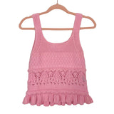 Entro Pink Open Knit Sweater Tank- Size S (see notes)