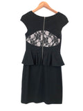 Express Peplum Dress with Lace Back - Size 6