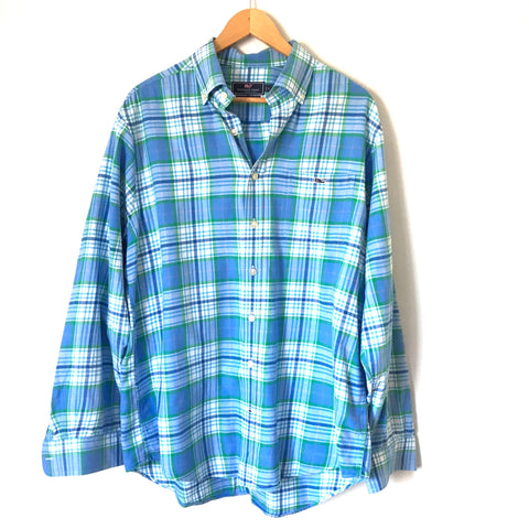 Vineyard Vines Slim Fit Tucker Plaid Shirt- Size L