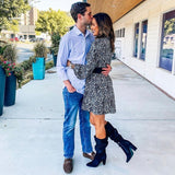 Scoop Black Slouch Suede Boots- Size 8.5