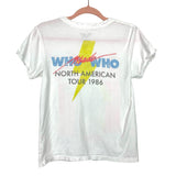 Recycled Karma White Distressed ACDC Graphic T-Shirt- Size XS