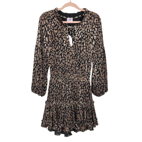 Buddy Love Moonstone Velour Zozo Elastic Waist Mini Dress NWT- Size XS