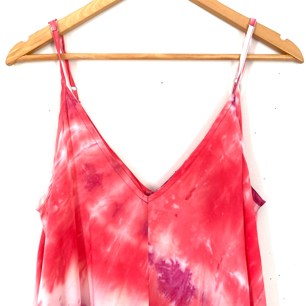lovestitch tie dye maxi dress Lovestitch Pink Tie Dye Maxi Dress- Size S/M The Saved Collection