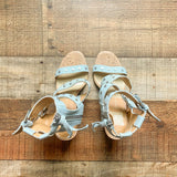 Dolce Vita Light Blue with Silver Studs and Cork Heels- Size 6.5