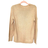 Chico's Cashmere Wool Blend Front Embroidered Cheetah Print Sweater- Size S