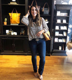 H&M Leopard Button Up Blouse- Size 14