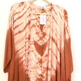 Peach Love Orange Tie Die Duster Kimono NWT- Size S