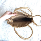 No Brand Circle Wicker Crossbody Handbag