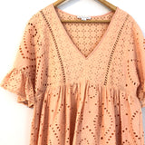 Loveriche Eyelet Ruffle Sleeve Dress- Size M