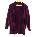 LOFT Purple Chenille Cardigan - Size M