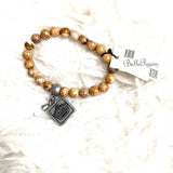 Bella Ryann Beaded with Crown Charm Brown